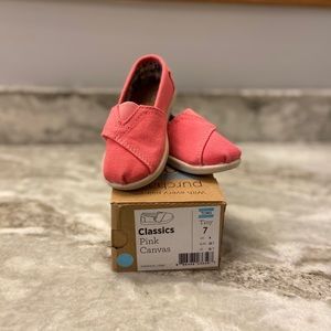 Toms Classics Pink Canvas Shoes